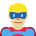 🦸🏼‍♂️ man superhero: medium-light skin tone display on Twitter